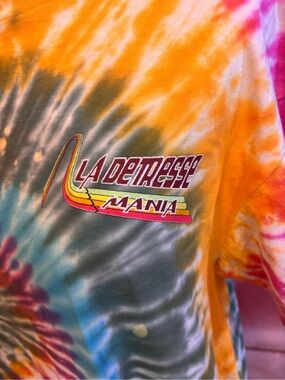 LA Détresse Mania Tie-Dye Short Sleeve Tee - Orange Multi